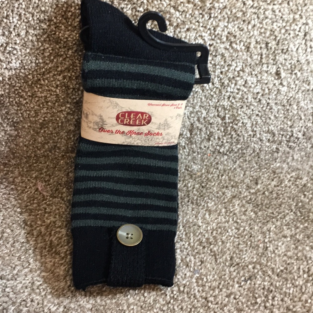 🔥 Over the Knee Striped Socks Sz 5-9